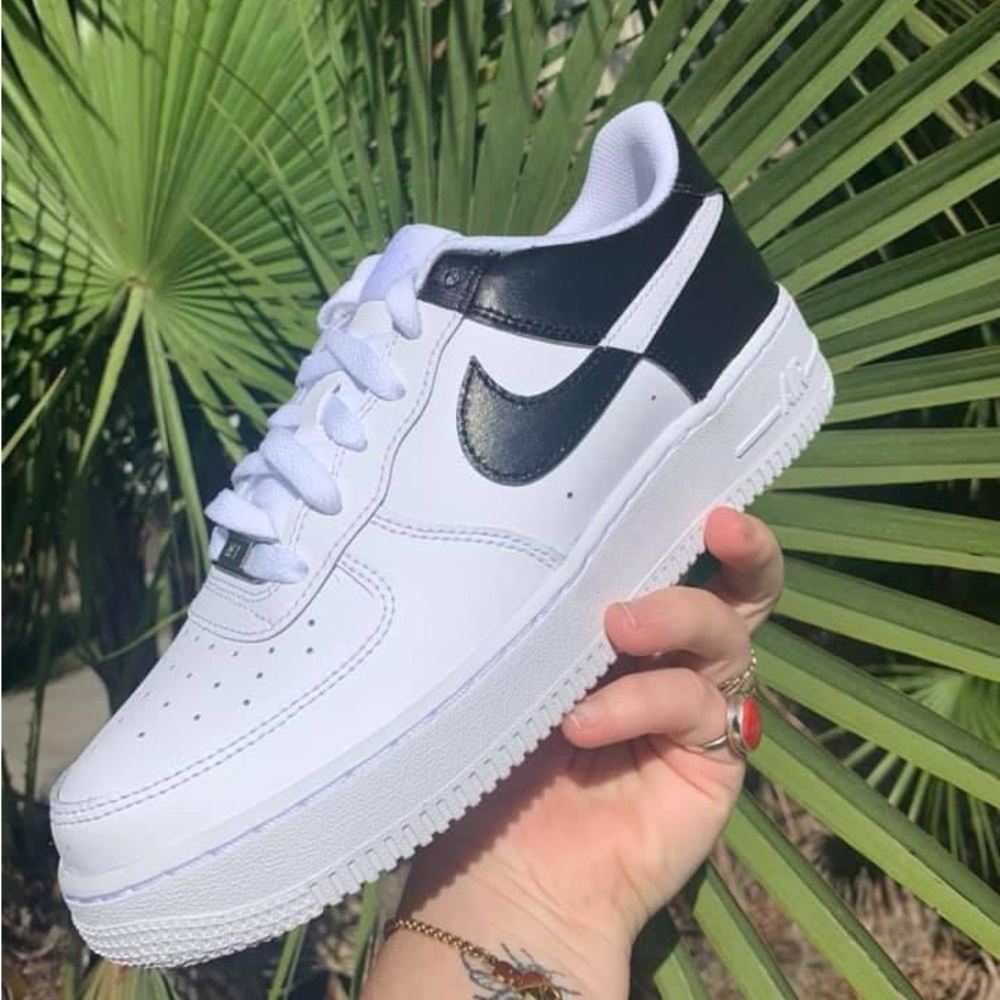 Black and white Custom sneakers